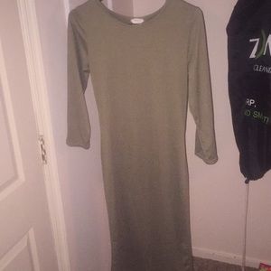 Olive spandex dress